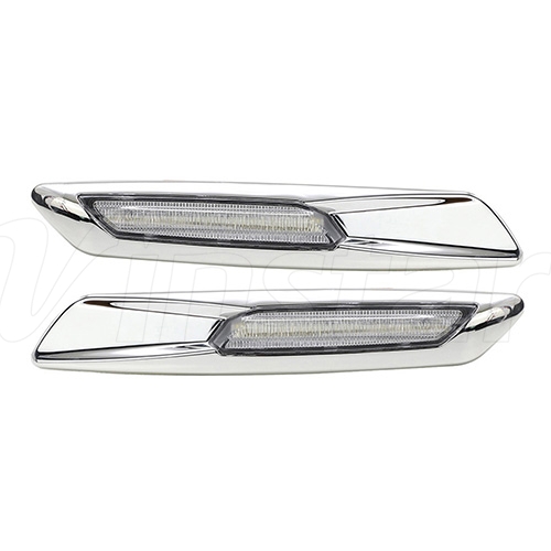 LED Side Indicator Light (GIV) (Clear Lens+Silver Chrome Finishes)